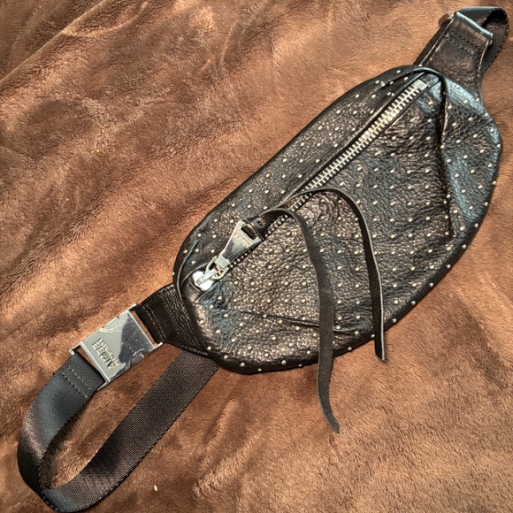 Aimee Kestenberg Milan Leather Belt Bag with stud detailing and silver hardware - Picture 2 of 4